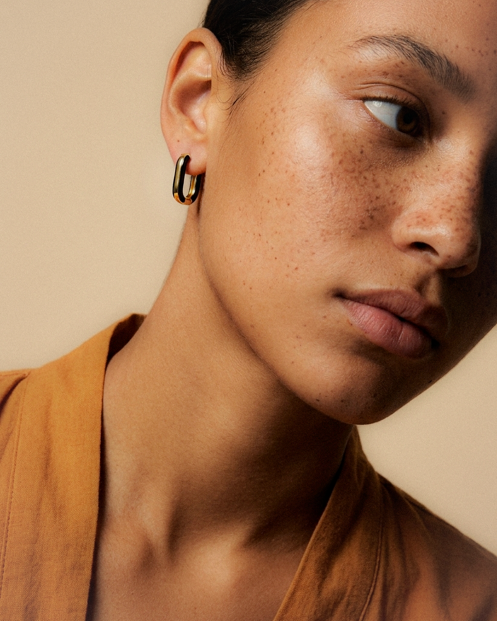 Contrast Hoop Earrings