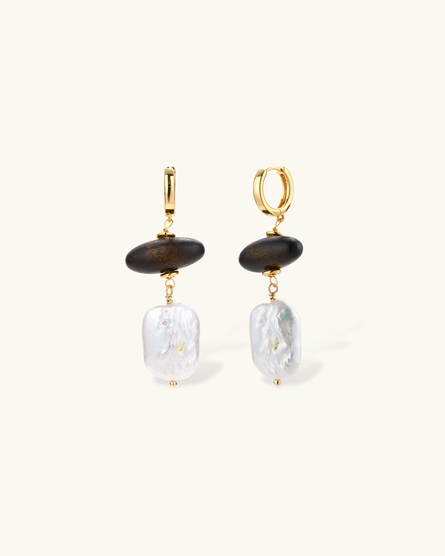 Earth & Gold Drop Earrings