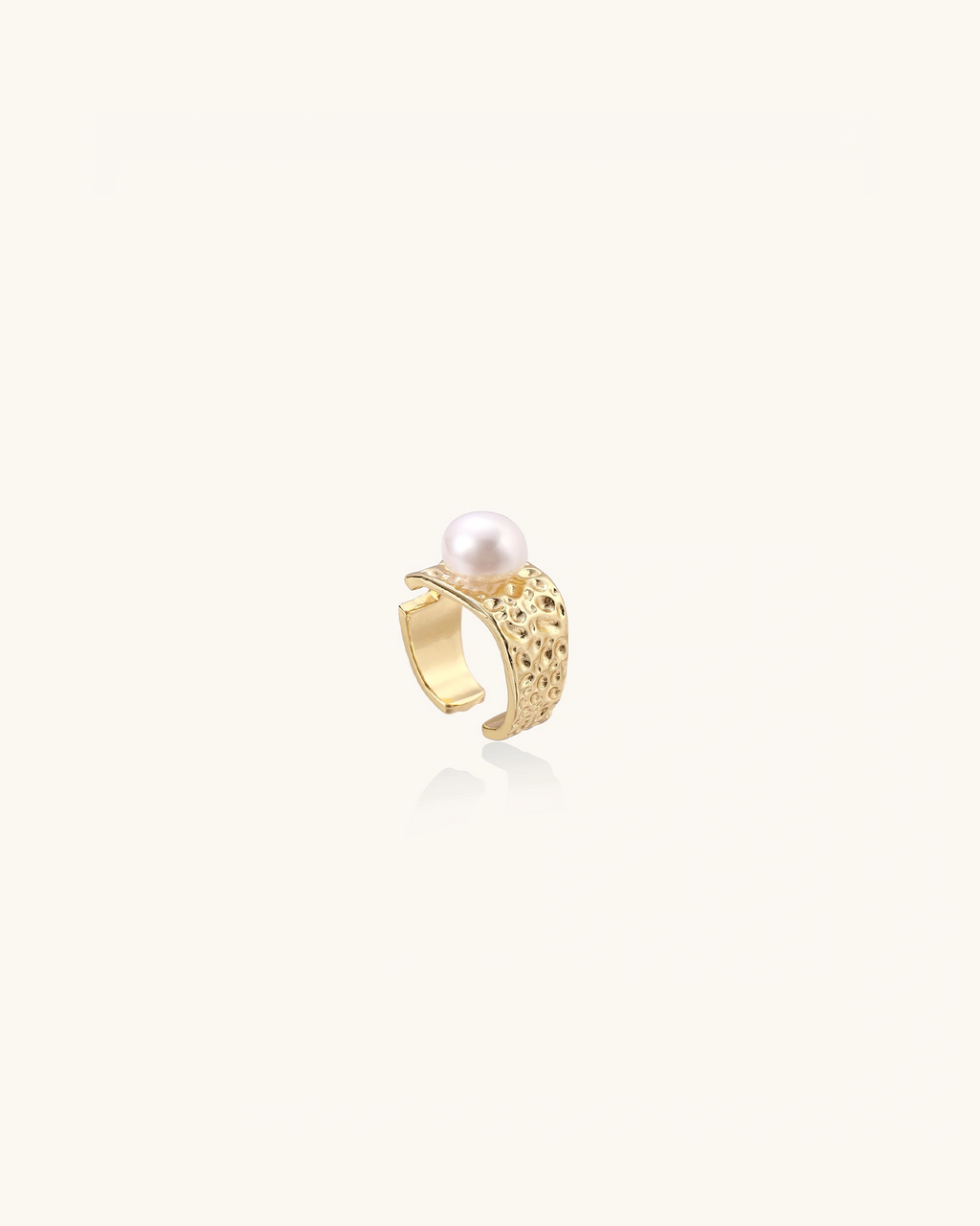 Golden Tide Pearl Ring