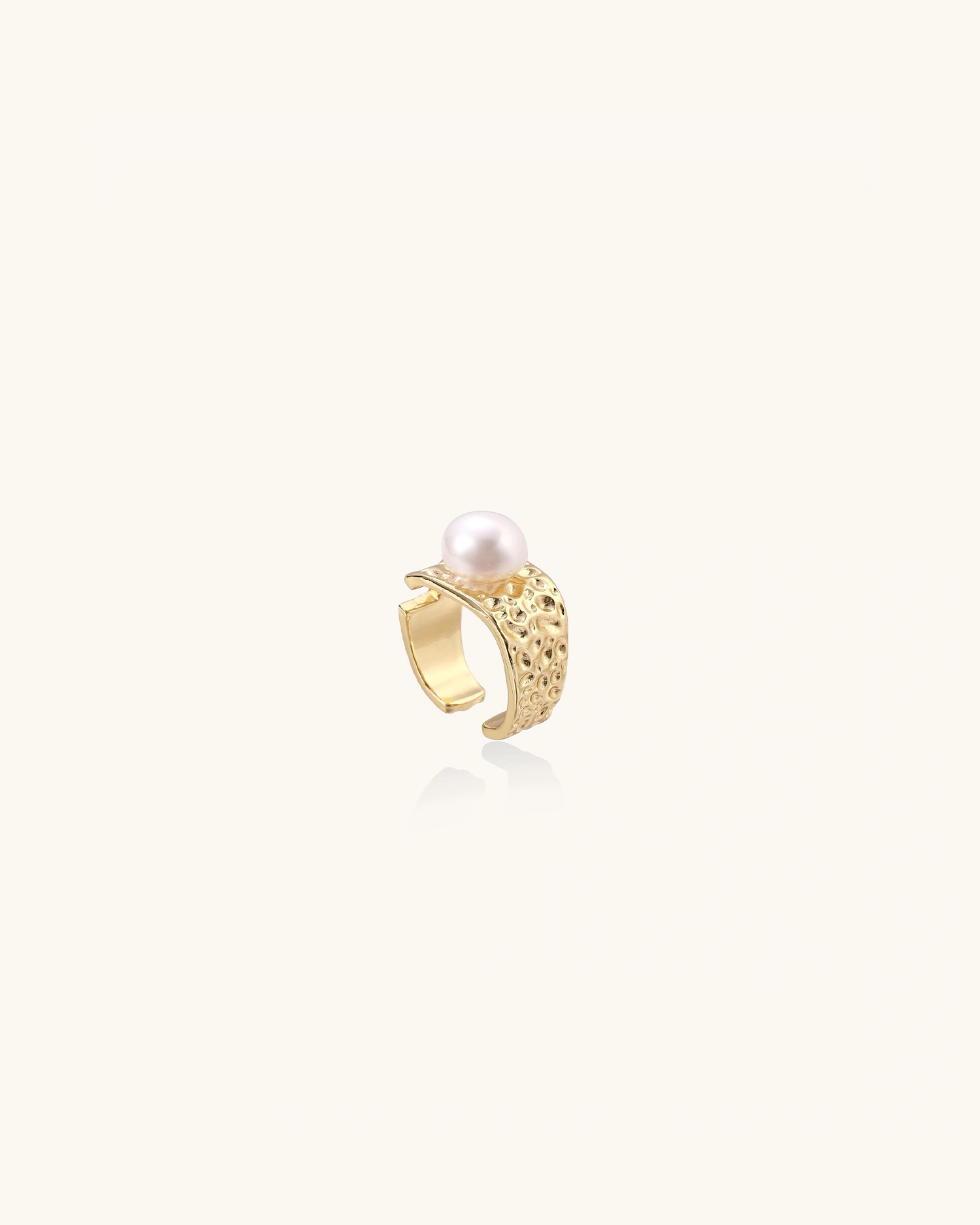 Golden Tide Pearl Ring