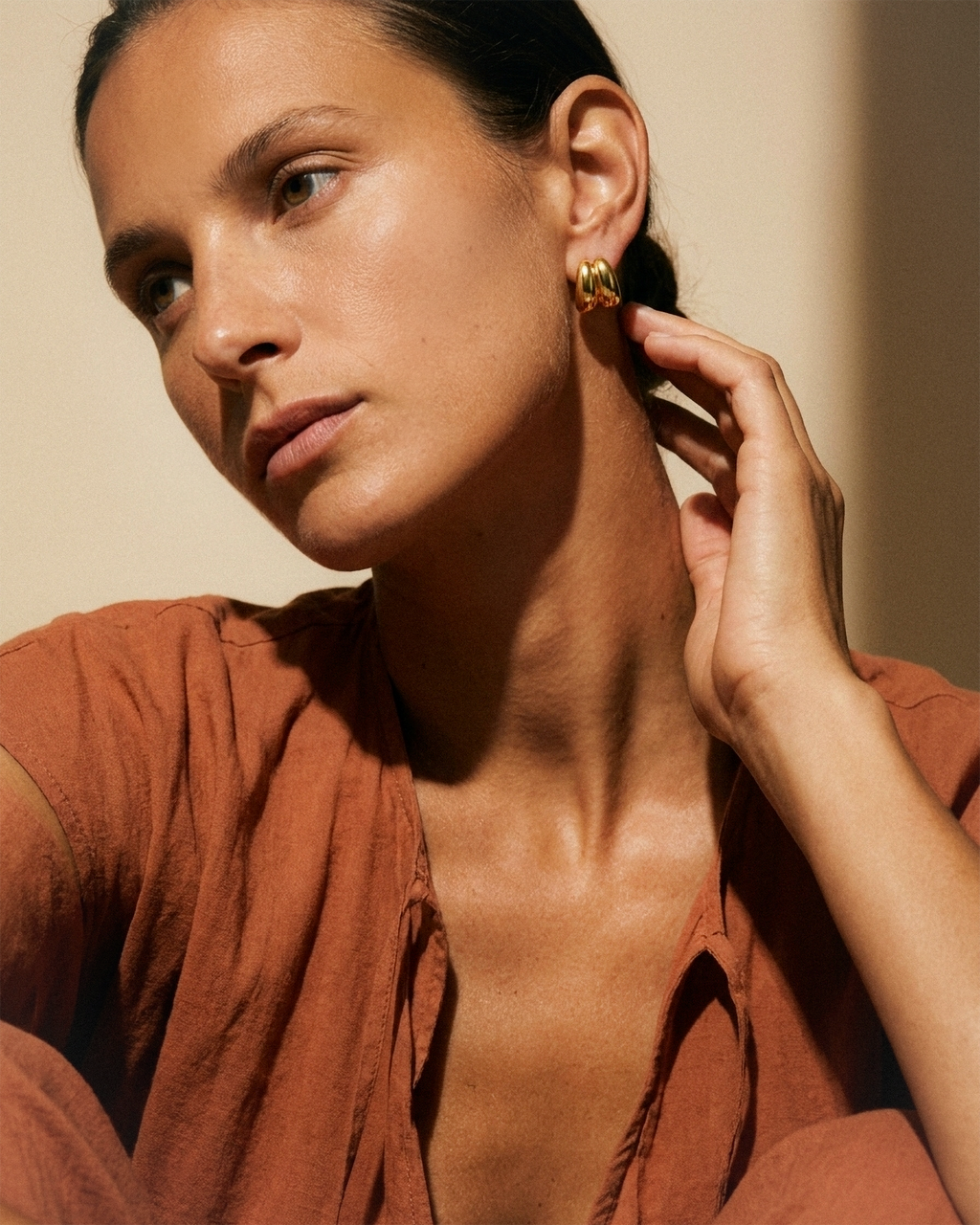 Liquid Gold Sculptural Hoops