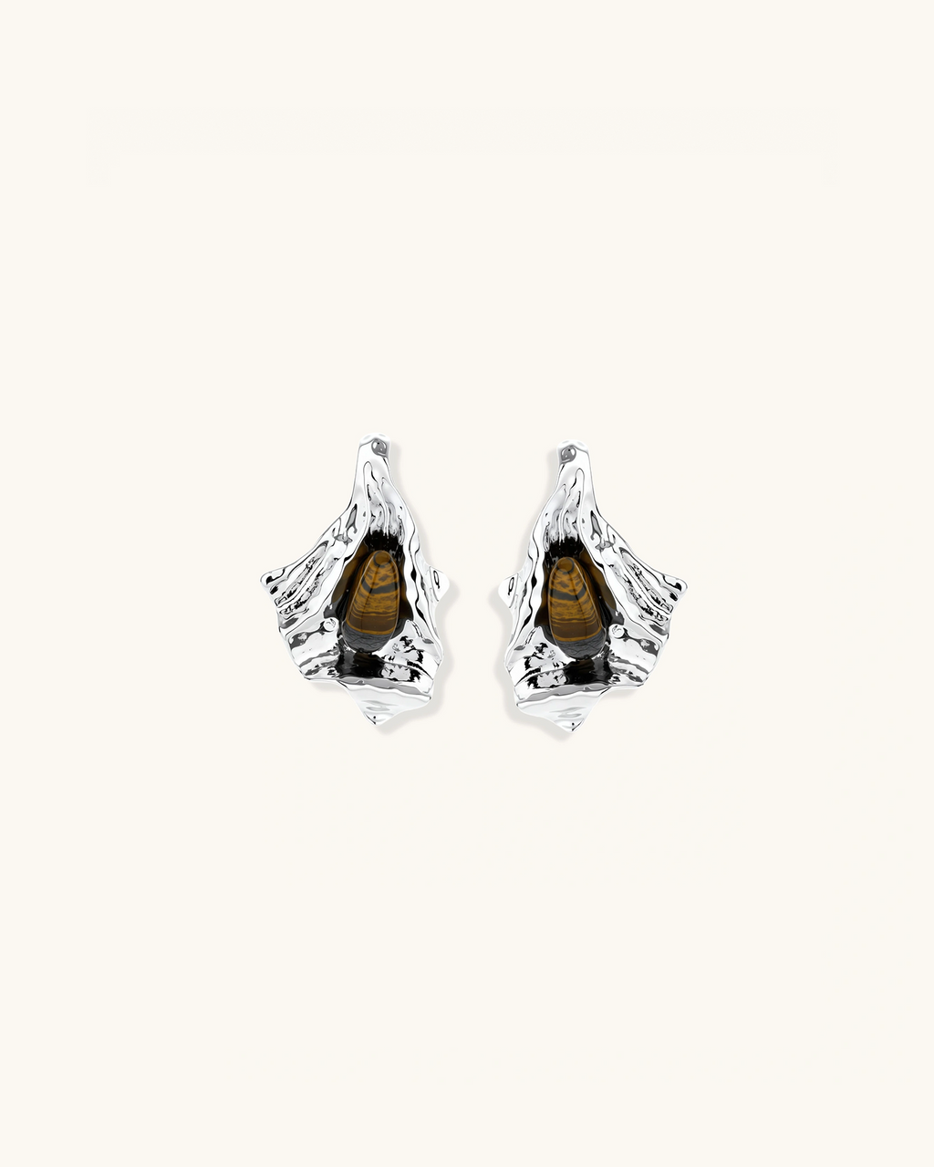 Liquid Metal Statement Earrings