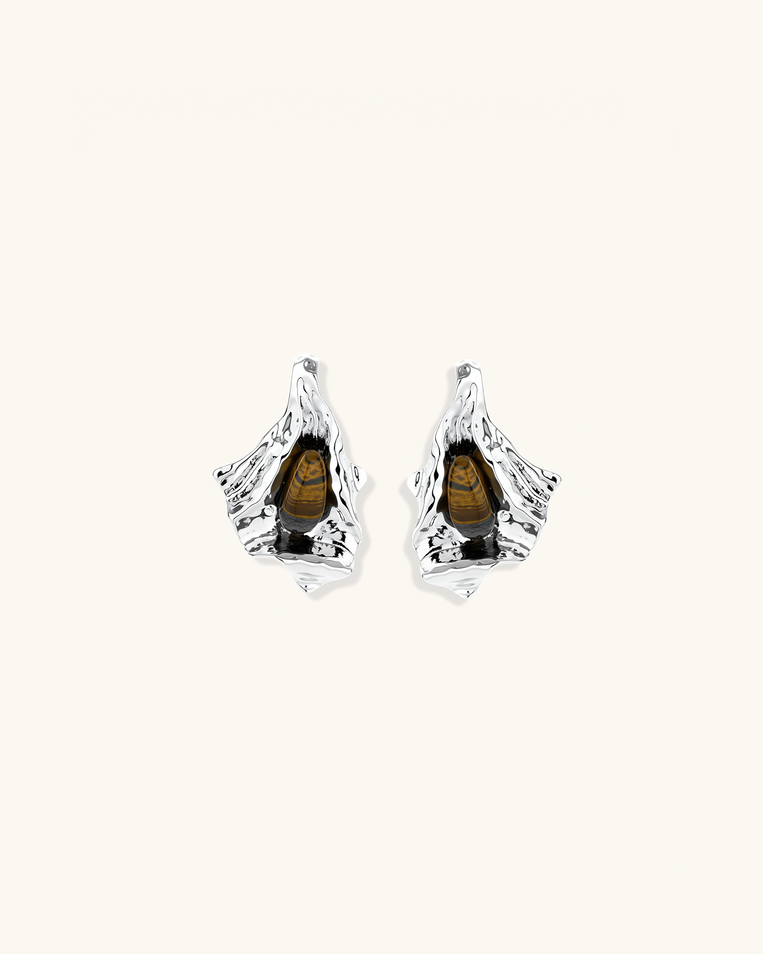 Liquid Metal Statement Earrings