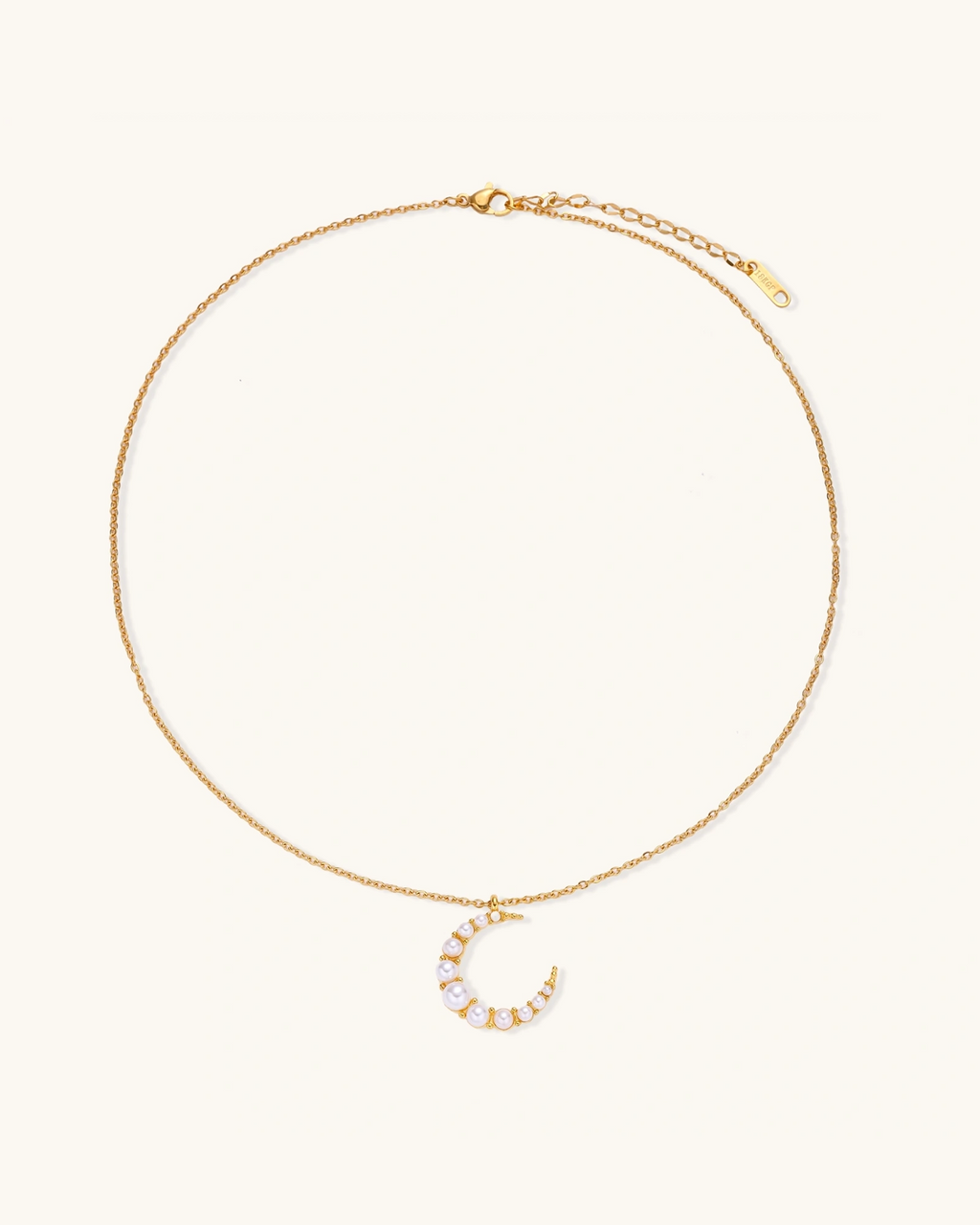 Luna Pearl Crescent Necklace