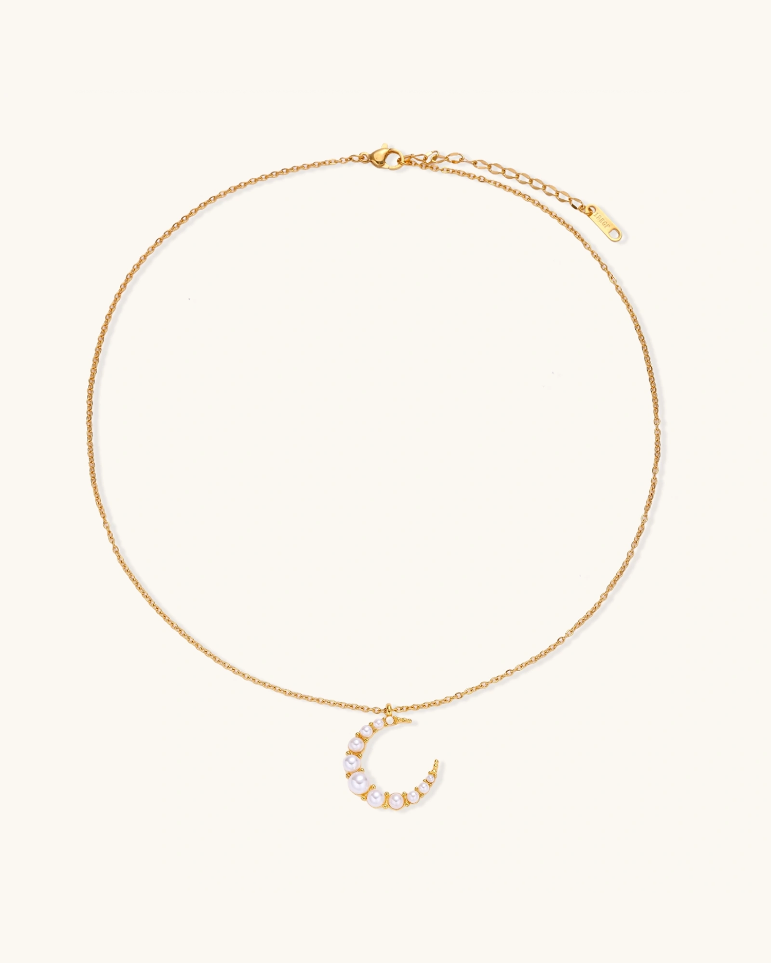 Luna Pearl Crescent Necklace