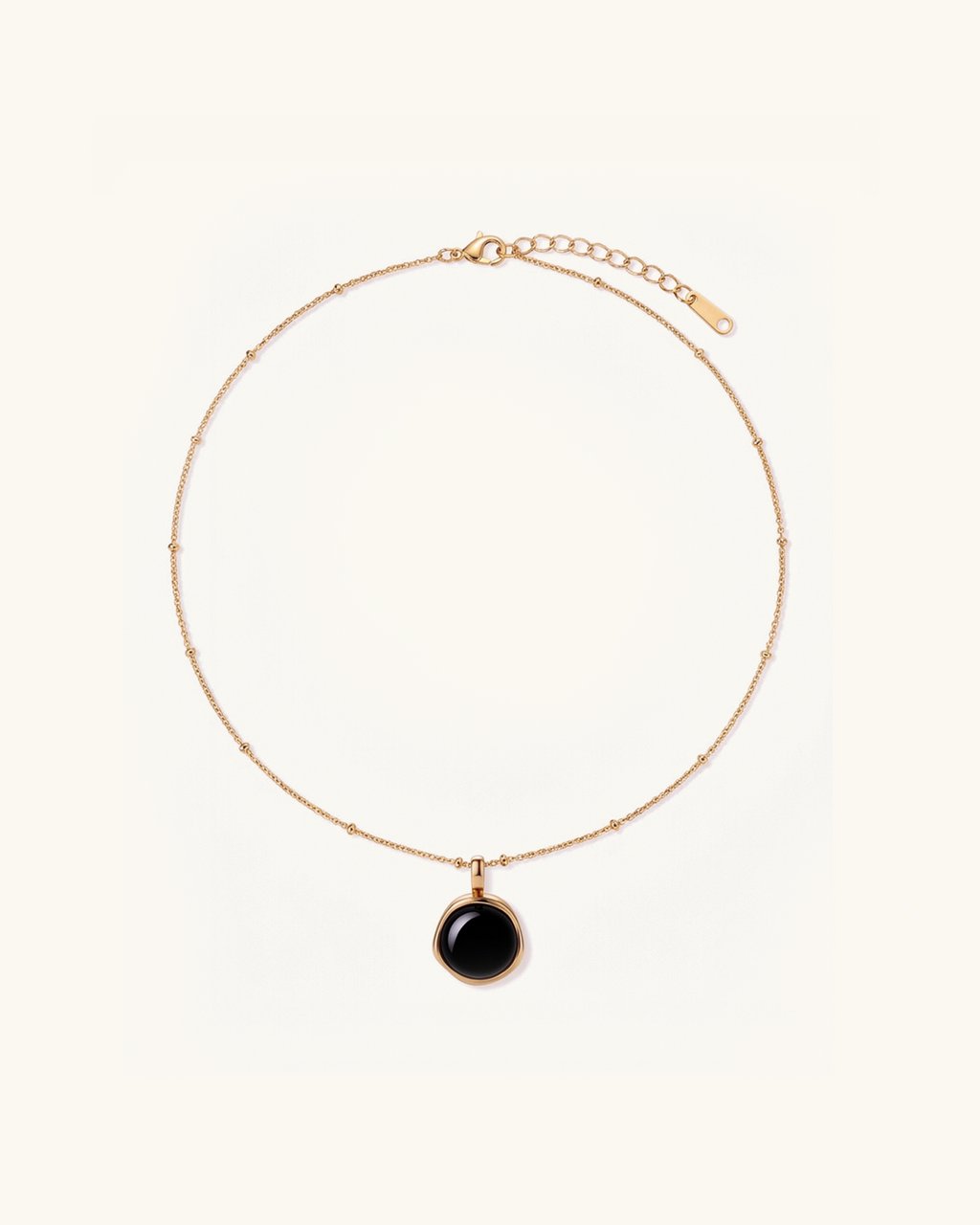 Midnight Agate Circle Necklace