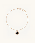 Midnight Agate Circle Necklace