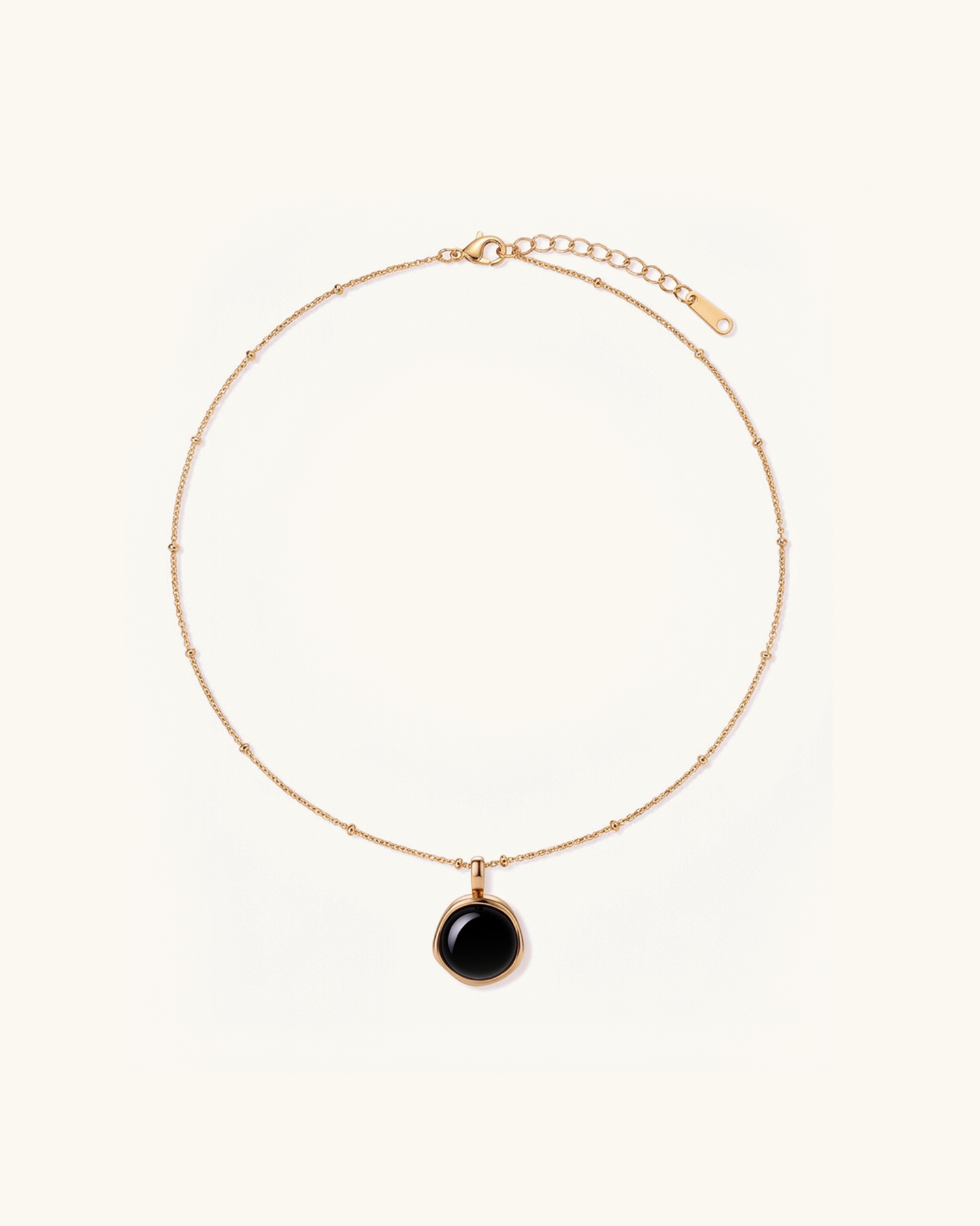 Midnight Agate Circle Necklace
