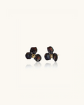 Midnight Bloom Pearl Earrings