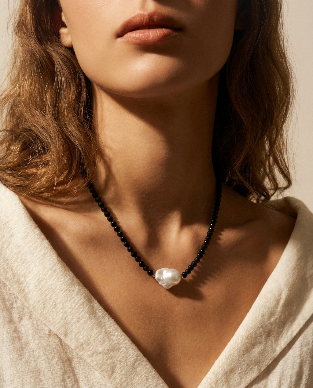 Midnight Pearl Necklace