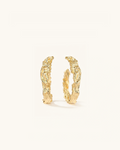 Molten Gold Textured Hoops