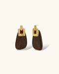 Ornate Wood Drop Earrings