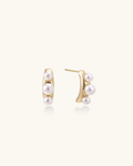Pearl Trio Curve Studs