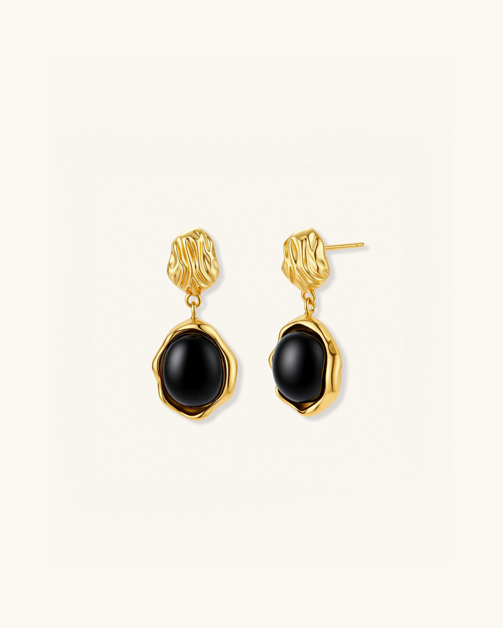 Ripple Drop Agate Earrings