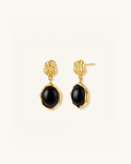 Ripple Drop Agate Earrings