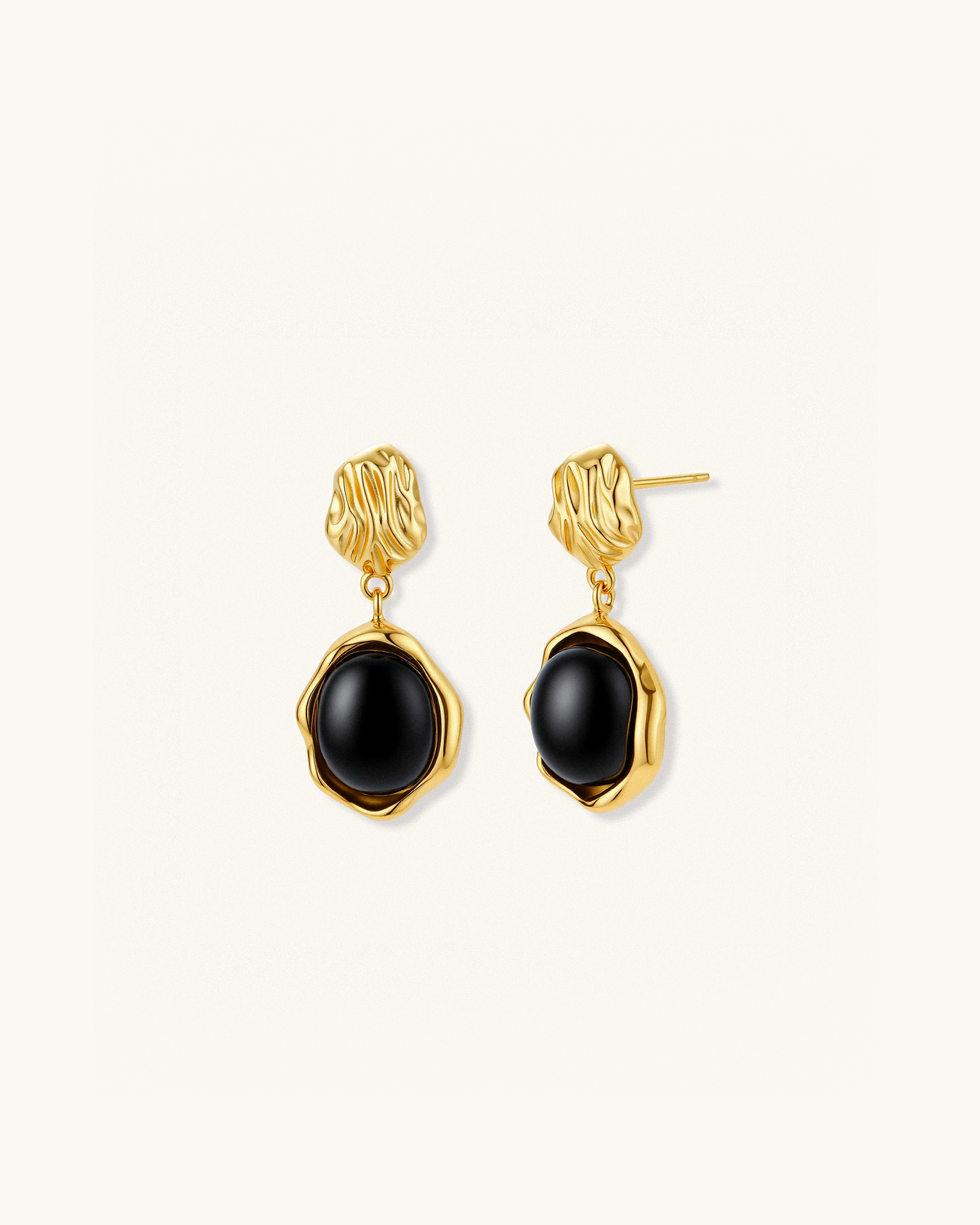Ripple Drop Agate Earrings