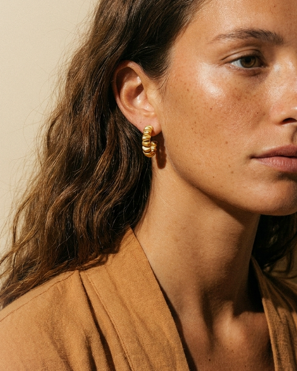 Twisted Gold Hoops