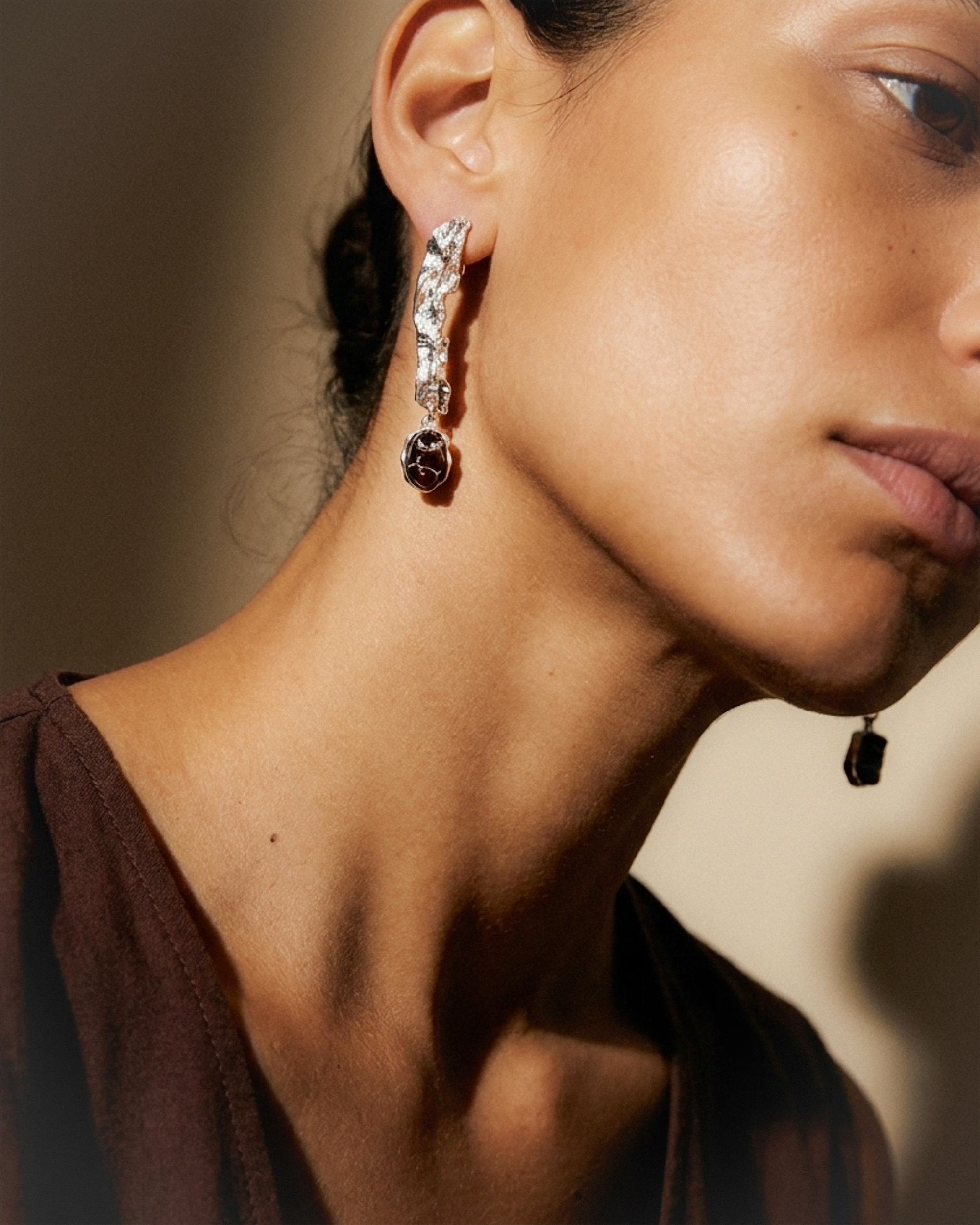 Twisted Metal Drop Earrings