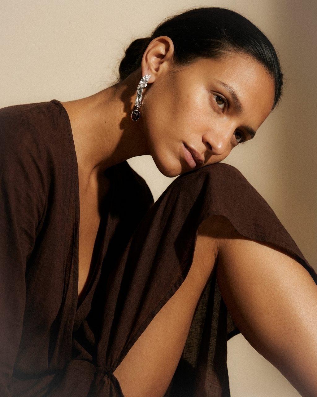 Twisted Metal Drop Earrings