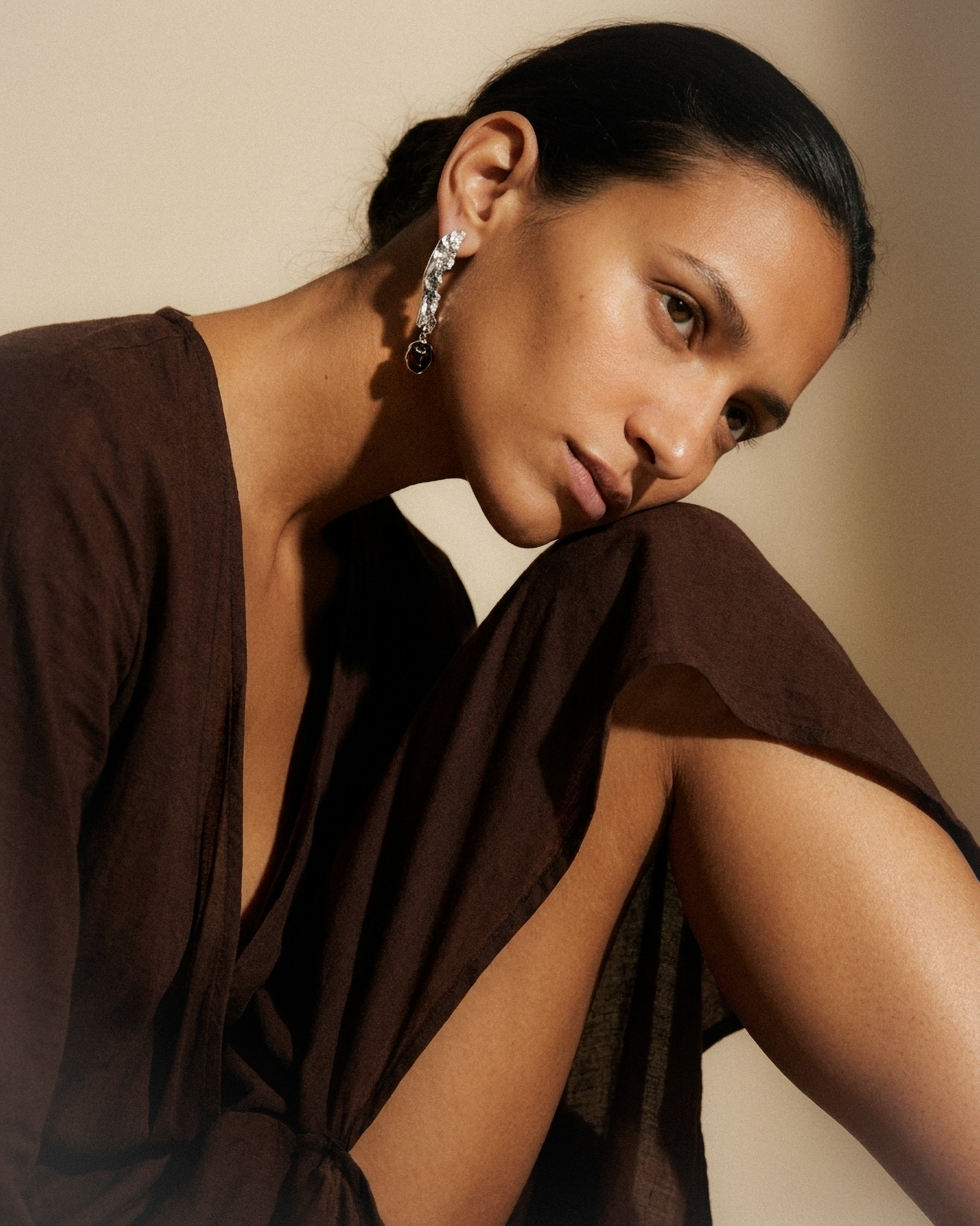 Twisted Metal Drop Earrings