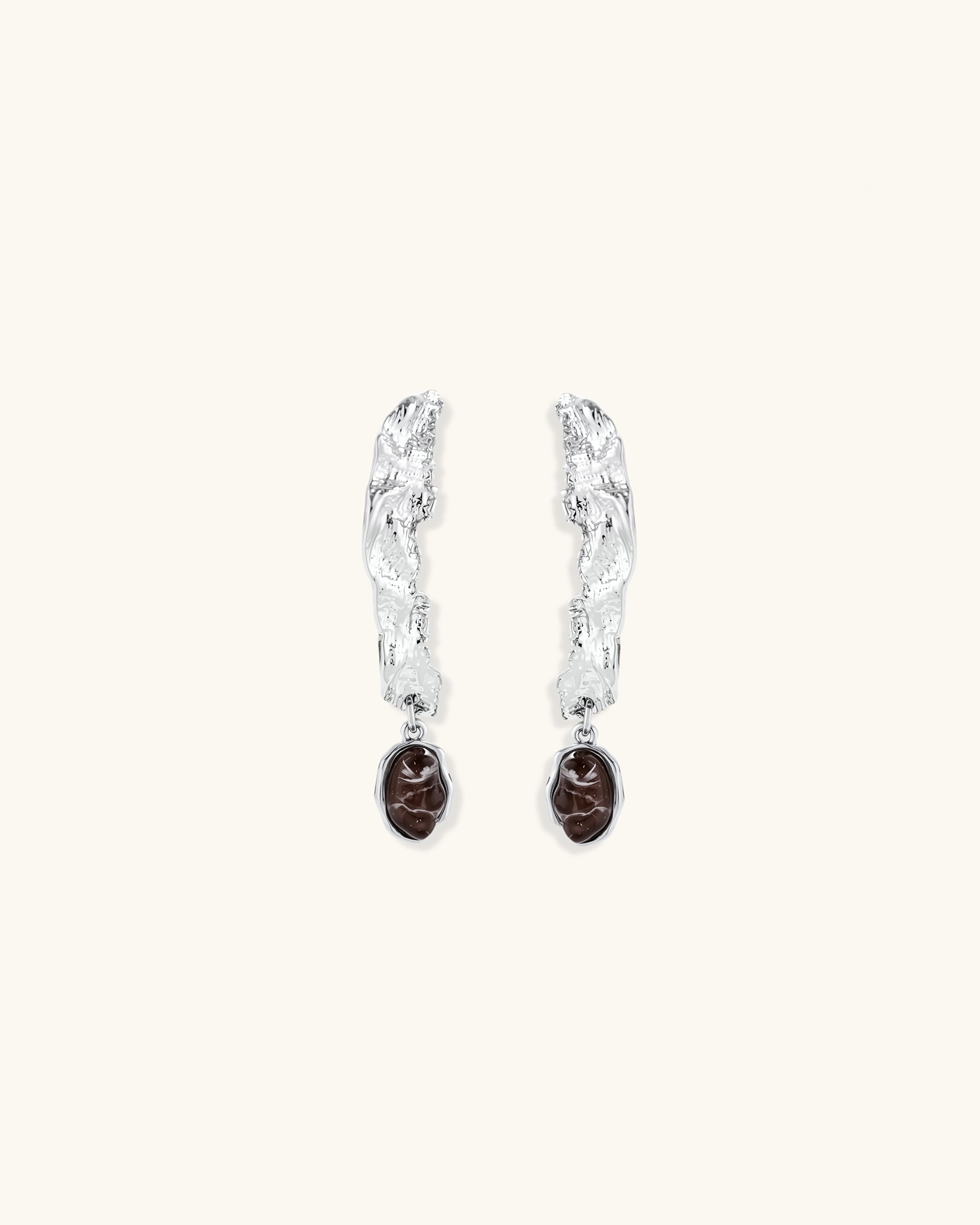 Twisted Metal Drop Earrings